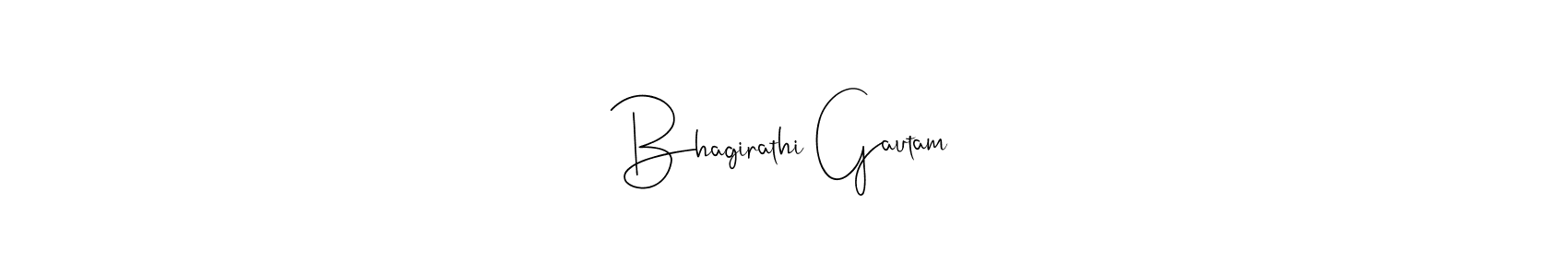 Create a beautiful signature design for name Bhagirathi Gautam. With this signature (Andilay-7BmLP) fonts, you can make a handwritten signature for free. Bhagirathi Gautam signature style 4 images and pictures png