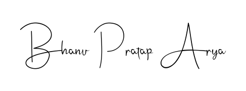 You can use this online signature creator to create a handwritten signature for the name Bhanu Pratap Arya. This is the best online autograph maker. Bhanu Pratap Arya signature style 4 images and pictures png