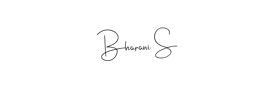 Make a beautiful signature design for name Bharani S. With this signature (Andilay-7BmLP) style, you can create a handwritten signature for free. Bharani S signature style 4 images and pictures png