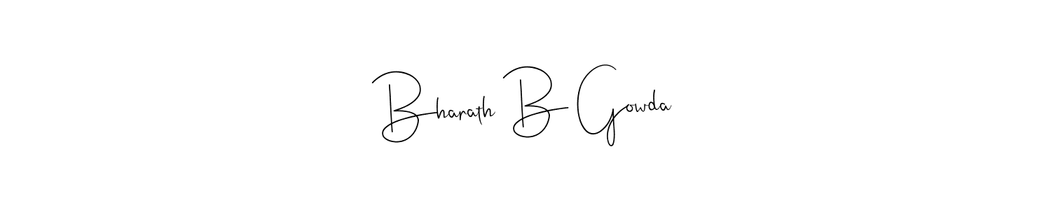 You can use this online signature creator to create a handwritten signature for the name Bharath B Gowda. This is the best online autograph maker. Bharath B Gowda signature style 4 images and pictures png