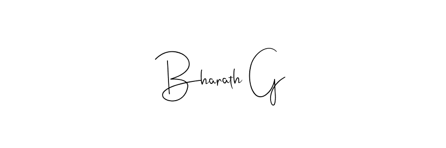 Use a signature maker to create a handwritten signature online. With this signature software, you can design (Andilay-7BmLP) your own signature for name Bharath G. Bharath G signature style 4 images and pictures png