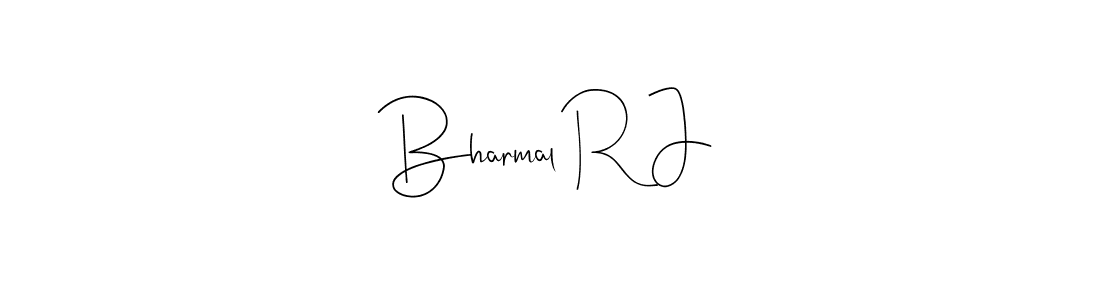 if you are searching for the best signature style for your name Bharmal R J. so please give up your signature search. here we have designed multiple signature styles  using Andilay-7BmLP. Bharmal R J signature style 4 images and pictures png