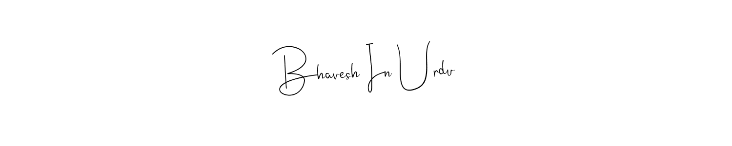 Design your own signature with our free online signature maker. With this signature software, you can create a handwritten (Andilay-7BmLP) signature for name Bhavesh In Urdu. Bhavesh In Urdu signature style 4 images and pictures png