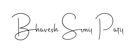 Designed for modern professionals: Bhavesh Sunil Patil name signature crafted with Andilay-7BmLP script. Ready for digital PDF workflows. Bhavesh Sunil Patil signature style 4 images and pictures png