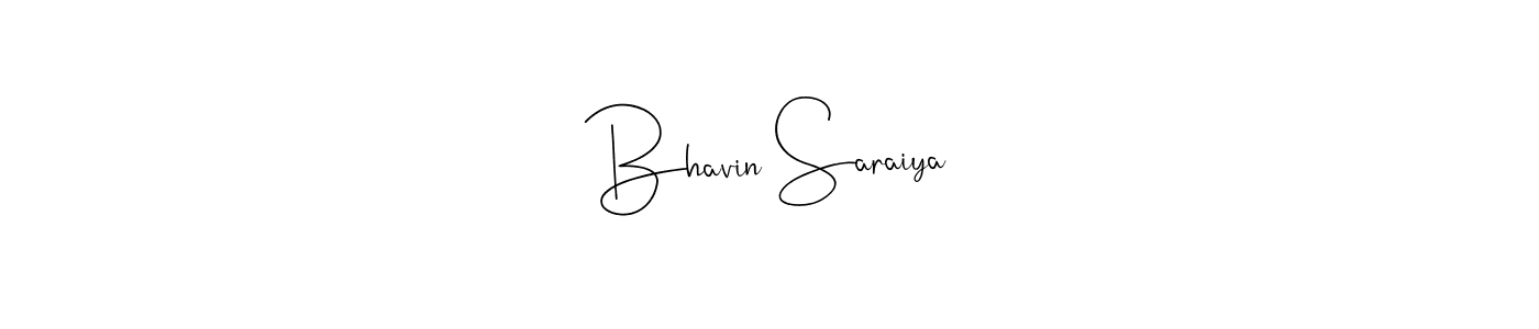 Make a beautiful signature design for name Bhavin Saraiya. With this signature (Andilay-7BmLP) style, you can create a handwritten signature for free. Bhavin Saraiya signature style 4 images and pictures png