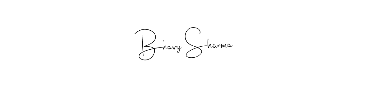 How to make Bhavy Sharma name signature. Use Andilay-7BmLP style for creating short signs online. This is the latest handwritten sign. Bhavy Sharma signature style 4 images and pictures png