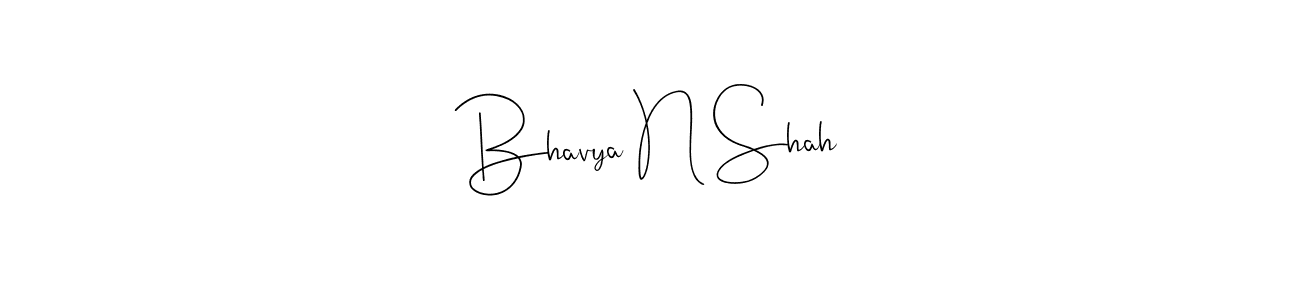 Design your own signature with our free online signature maker. With this signature software, you can create a handwritten (Andilay-7BmLP) signature for name Bhavya N Shah. Bhavya N Shah signature style 4 images and pictures png