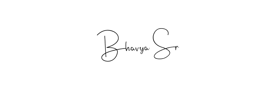 Create a beautiful signature design for name Bhavya Sr. With this signature (Andilay-7BmLP) fonts, you can make a handwritten signature for free. Bhavya Sr signature style 4 images and pictures png