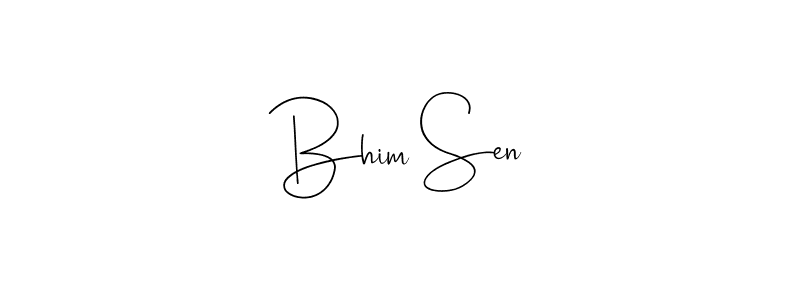How to make Bhim Sen name signature. Use Andilay-7BmLP style for creating short signs online. This is the latest handwritten sign. Bhim Sen signature style 4 images and pictures png