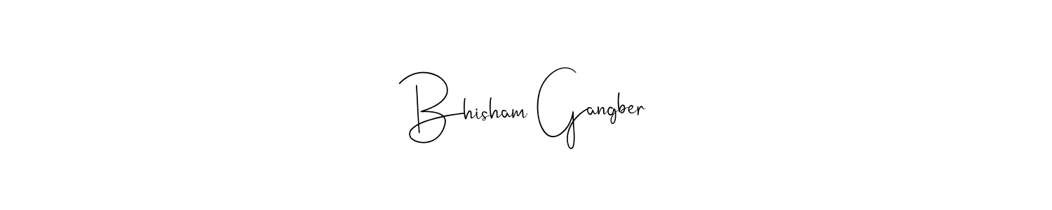 Design your own signature with our free online signature maker. With this signature software, you can create a handwritten (Andilay-7BmLP) signature for name Bhisham Gangber. Bhisham Gangber signature style 4 images and pictures png