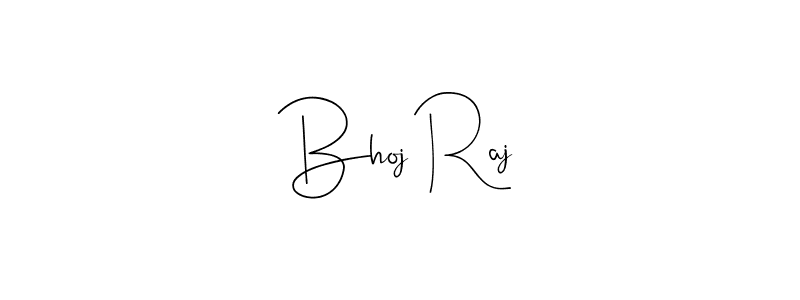 How to make Bhoj Raj name signature. Use Andilay-7BmLP style for creating short signs online. This is the latest handwritten sign. Bhoj Raj signature style 4 images and pictures png