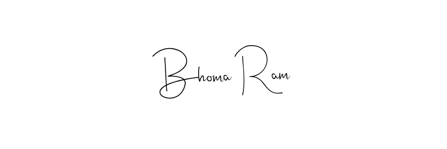 Design your own signature with our free online signature maker. With this signature software, you can create a handwritten (Andilay-7BmLP) signature for name Bhoma Ram. Bhoma Ram signature style 4 images and pictures png