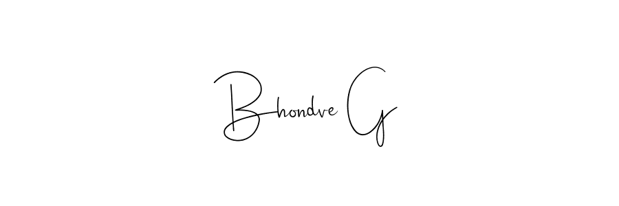 Once you've used our free online signature maker to create your best signature Andilay-7BmLP style, it's time to enjoy all of the benefits that Bhondve G name signing documents. Bhondve G signature style 4 images and pictures png