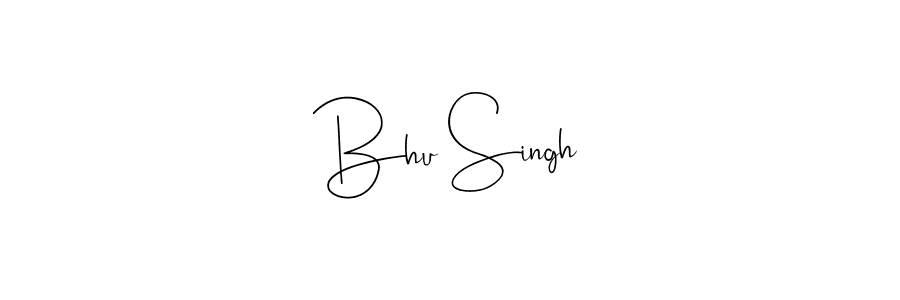 How to make Bhu Singh name signature. Use Andilay-7BmLP style for creating short signs online. This is the latest handwritten sign. Bhu Singh signature style 4 images and pictures png