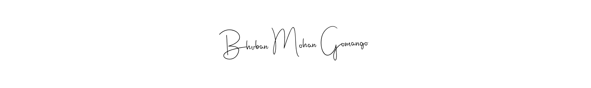 Design your own signature with our free online signature maker. With this signature software, you can create a handwritten (Andilay-7BmLP) signature for name Bhuban Mohan Gomango. Bhuban Mohan Gomango signature style 4 images and pictures png