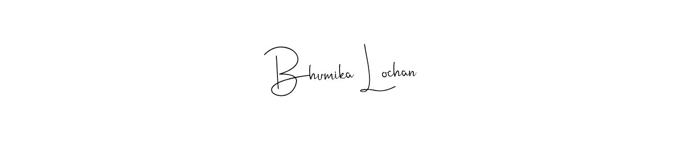 Use a signature maker to create a handwritten signature online. With this signature software, you can design (Andilay-7BmLP) your own signature for name Bhumika Lochan. Bhumika Lochan signature style 4 images and pictures png
