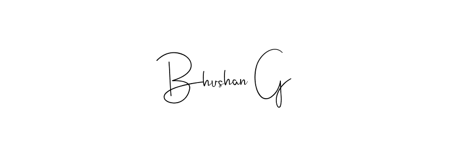 if you are searching for the best signature style for your name Bhushan G. so please give up your signature search. here we have designed multiple signature styles  using Andilay-7BmLP. Bhushan G signature style 4 images and pictures png