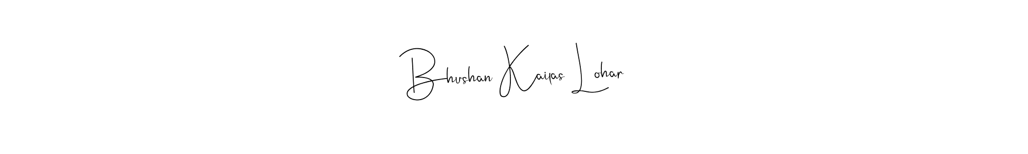 You should practise on your own different ways (Andilay-7BmLP) to write your name (Bhushan Kailas Lohar) in signature. don't let someone else do it for you. Bhushan Kailas Lohar signature style 4 images and pictures png
