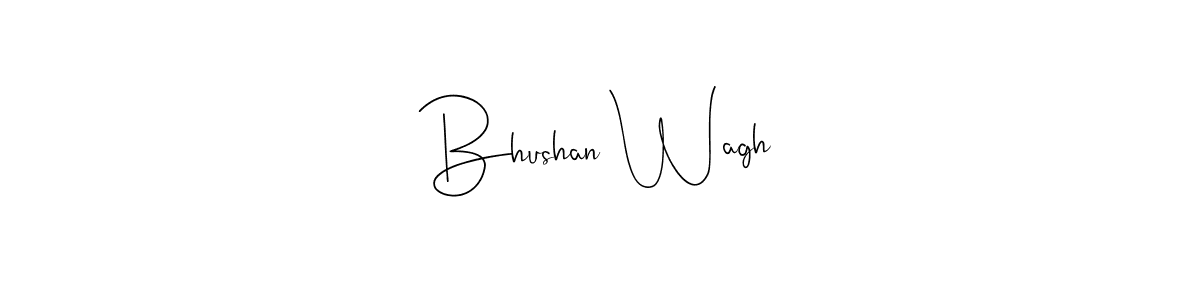 How to make Bhushan Wagh name signature. Use Andilay-7BmLP style for creating short signs online. This is the latest handwritten sign. Bhushan Wagh signature style 4 images and pictures png