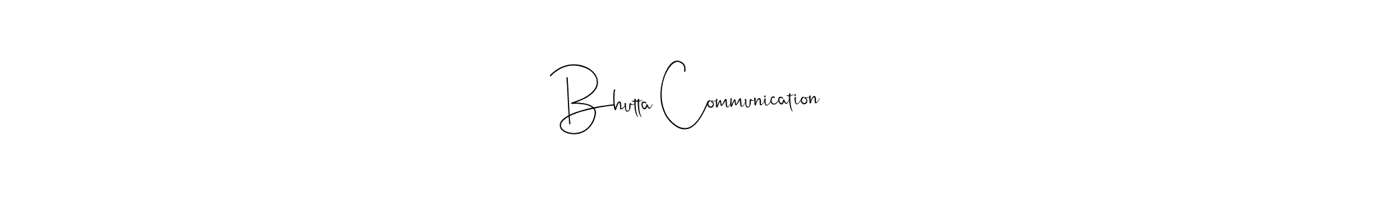 Design your own signature with our free online signature maker. With this signature software, you can create a handwritten (Andilay-7BmLP) signature for name Bhutta Communication. Bhutta Communication signature style 4 images and pictures png