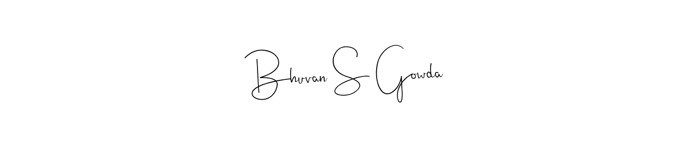 It looks lik you need a new signature style for name Bhuvan S Gowda. Design unique handwritten (Andilay-7BmLP) signature with our free signature maker in just a few clicks. Bhuvan S Gowda signature style 4 images and pictures png