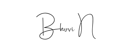 Express your personality with a custom Bhuvi N signature crafted with Andilay-7BmLP typography. Free transparent PNG download available. Bhuvi N signature style 4 images and pictures png