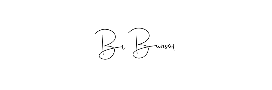 Use a signature maker to create a handwritten signature online. With this signature software, you can design (Andilay-7BmLP) your own signature for name Bi Bansal. Bi Bansal signature style 4 images and pictures png