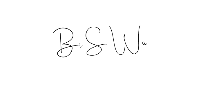 Make a beautiful signature design for name Bi S Wa. With this signature (Andilay-7BmLP) style, you can create a handwritten signature for free. Bi S Wa signature style 4 images and pictures png