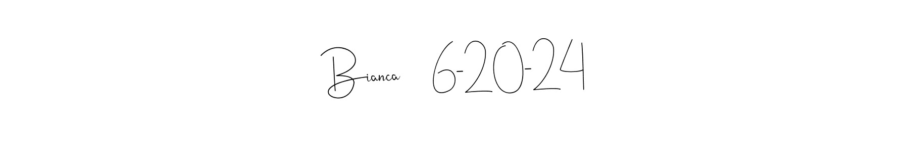 Use a signature maker to create a handwritten signature online. With this signature software, you can design (Andilay-7BmLP) your own signature for name Bianca     6-20-24. Bianca     6-20-24 signature style 4 images and pictures png