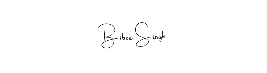 How to make Bibek Singh name signature. Use Andilay-7BmLP style for creating short signs online. This is the latest handwritten sign. Bibek Singh signature style 4 images and pictures png