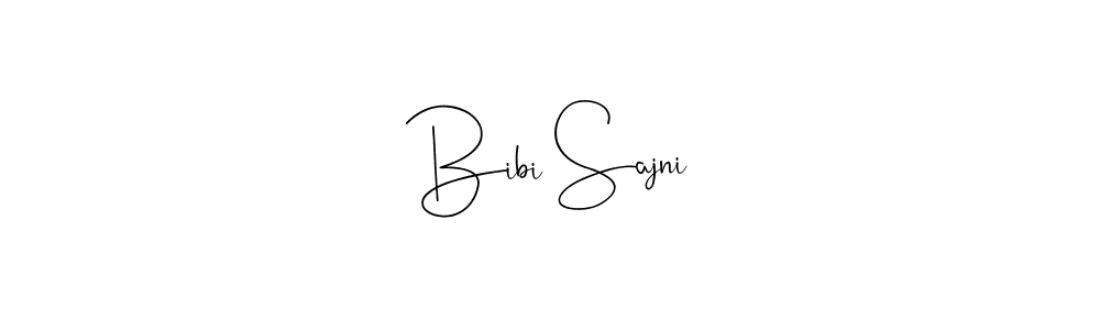 Make a beautiful signature design for name Bibi Sajni. With this signature (Andilay-7BmLP) style, you can create a handwritten signature for free. Bibi Sajni signature style 4 images and pictures png