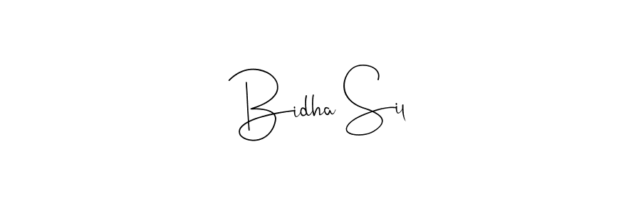 Design your own signature with our free online signature maker. With this signature software, you can create a handwritten (Andilay-7BmLP) signature for name Bidha Sil. Bidha Sil signature style 4 images and pictures png