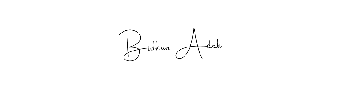 Create a beautiful signature design for name Bidhan Adak. With this signature (Andilay-7BmLP) fonts, you can make a handwritten signature for free. Bidhan Adak signature style 4 images and pictures png