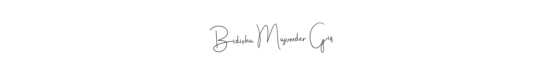 Make a short Bidisha Majumder Gill signature style. Manage your documents anywhere anytime using Andilay-7BmLP. Create and add eSignatures, submit forms, share and send files easily. Bidisha Majumder Gill signature style 4 images and pictures png