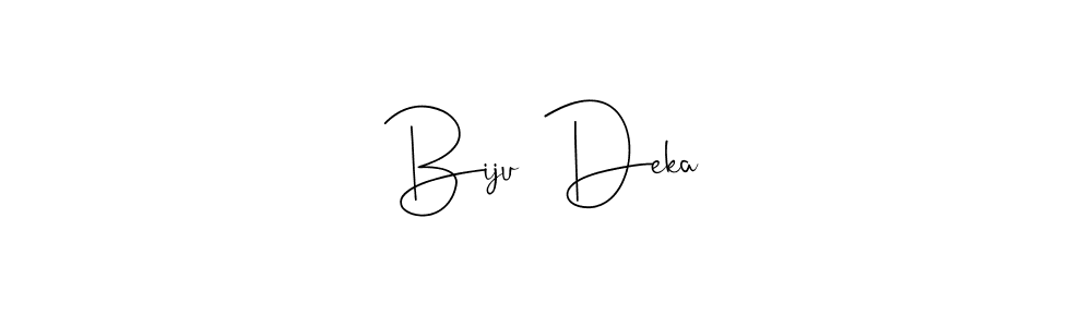 Make a beautiful signature design for name Biju  Deka. With this signature (Andilay-7BmLP) style, you can create a handwritten signature for free. Biju  Deka signature style 4 images and pictures png