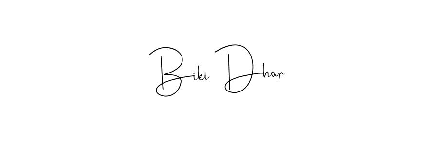 Biki Dhar stylish signature style. Best Handwritten Sign (Andilay-7BmLP) for my name. Handwritten Signature Collection Ideas for my name Biki Dhar. Biki Dhar signature style 4 images and pictures png