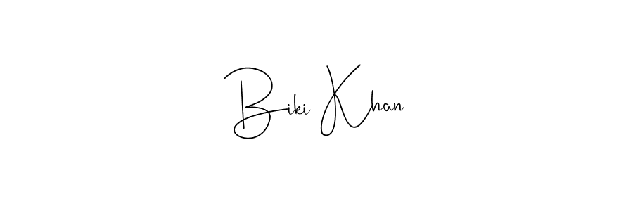 You should practise on your own different ways (Andilay-7BmLP) to write your name (Biki Khan) in signature. don't let someone else do it for you. Biki Khan signature style 4 images and pictures png