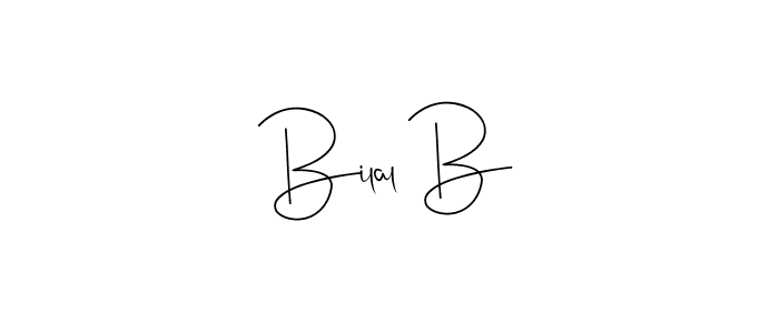 Design your own signature with our free online signature maker. With this signature software, you can create a handwritten (Andilay-7BmLP) signature for name Bilal B. Bilal B signature style 4 images and pictures png