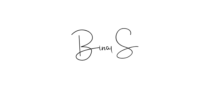 Also we have Binal S name is the best signature style. Create professional handwritten signature collection using Andilay-7BmLP autograph style. Binal S signature style 4 images and pictures png
