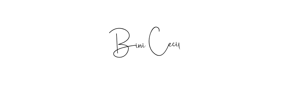 It looks lik you need a new signature style for name Bini Cecil. Design unique handwritten (Andilay-7BmLP) signature with our free signature maker in just a few clicks. Bini Cecil signature style 4 images and pictures png