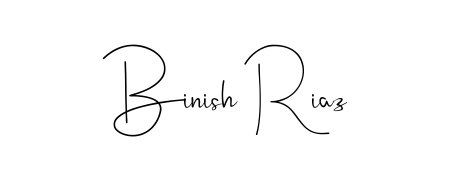 The Andilay-7BmLP typeface gives name Binish Riaz a refined look. Suitable for certificates, diplomas, and official verification. Binish Riaz signature style 4 images and pictures png