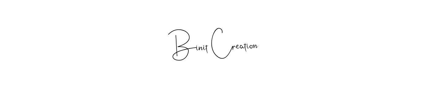 The best way (Andilay-7BmLP) to make a short signature is to pick only two or three words in your name. The name Binit Creation include a total of six letters. For converting this name. Binit Creation signature style 4 images and pictures png