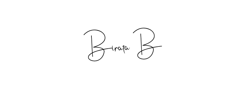 The best way (Andilay-7BmLP) to make a short signature is to pick only two or three words in your name. The name Birata B include a total of six letters. For converting this name. Birata B signature style 4 images and pictures png