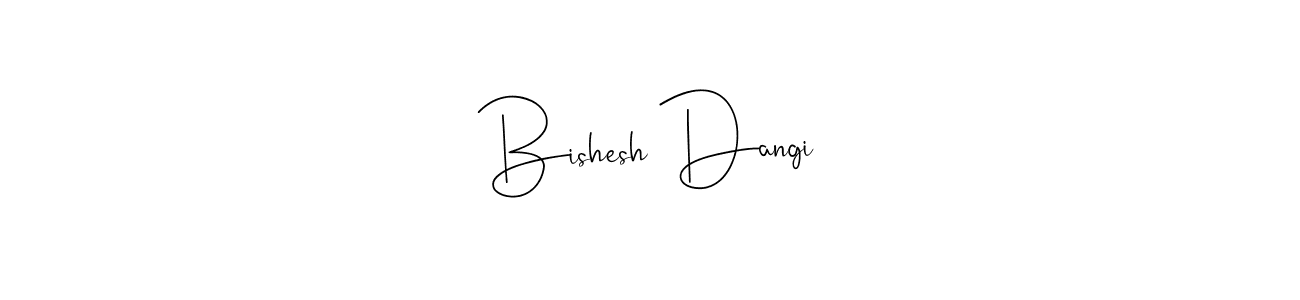 The best way (Andilay-7BmLP) to make a short signature is to pick only two or three words in your name. The name Bishesh Dangi include a total of six letters. For converting this name. Bishesh Dangi signature style 4 images and pictures png