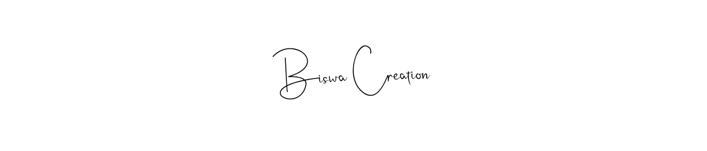 Also we have Biswa Creation name is the best signature style. Create professional handwritten signature collection using Andilay-7BmLP autograph style. Biswa Creation signature style 4 images and pictures png