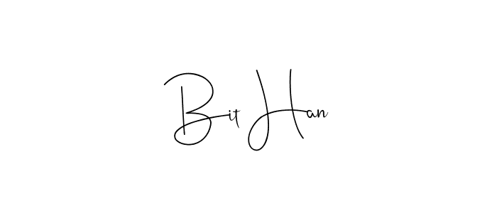 How to make Bit Han name signature. Use Andilay-7BmLP style for creating short signs online. This is the latest handwritten sign. Bit Han signature style 4 images and pictures png