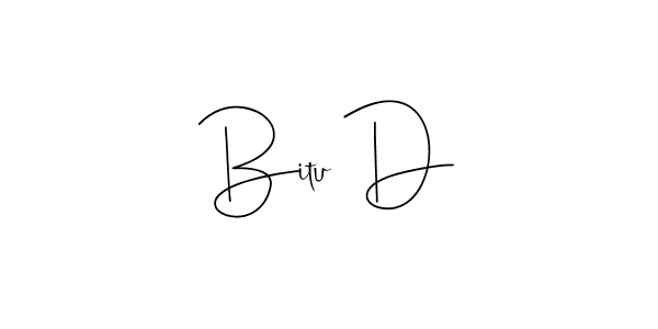 You can use this online signature creator to create a handwritten signature for the name Bitu D. This is the best online autograph maker. Bitu D signature style 4 images and pictures png