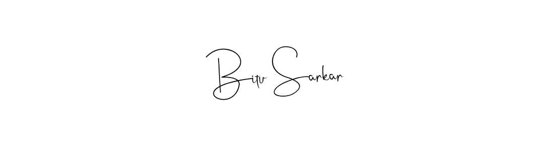 How to make Bitu Sarkar name signature. Use Andilay-7BmLP style for creating short signs online. This is the latest handwritten sign. Bitu Sarkar signature style 4 images and pictures png