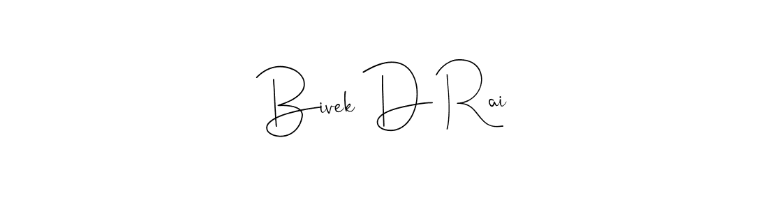 How to make Bivek D Rai name signature. Use Andilay-7BmLP style for creating short signs online. This is the latest handwritten sign. Bivek D Rai signature style 4 images and pictures png