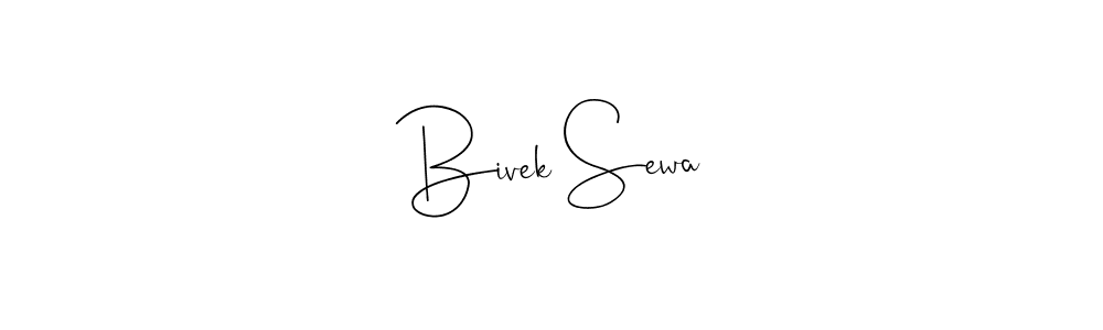 How to make Bivek Sewa signature? Andilay-7BmLP is a professional autograph style. Create handwritten signature for Bivek Sewa name. Bivek Sewa signature style 4 images and pictures png